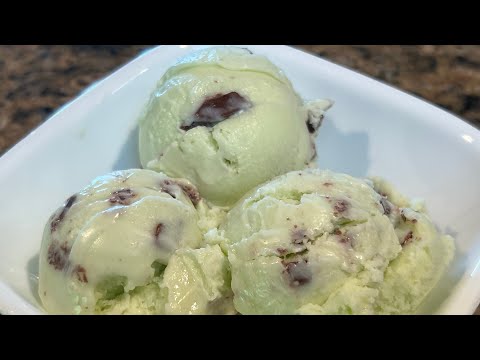 Homemade Mint Chocolate Chip Ice Cream