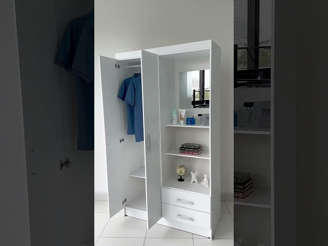 Guarda-Roupa Infantil Gabe 2 Portas 2 Gavetas com Espelho Demolição - Panorama Móveis