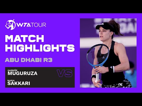Теннис Maria Sakkari vs. Garbine Muguruza | 2021 Abu Dhabi Third Round | WTA Highlights