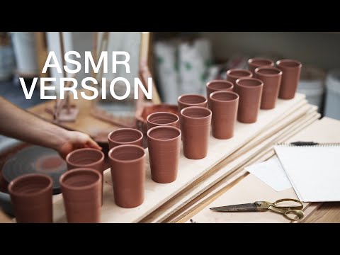 Making a Stoneware Pottery Cup, from Beginning to End — ASMR Version