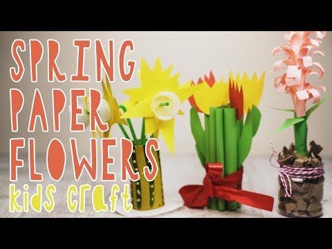 Basteln mit Kindern im Frühling und Blumen herstellen