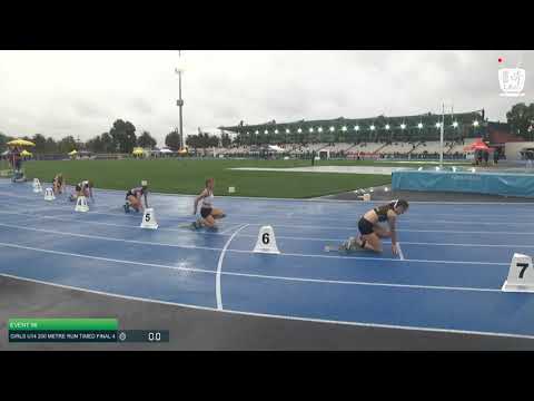 Girls U14 200m Timed Final 4: 2021 Commonwealth Bank State Track and Field Championships // LAVicTV