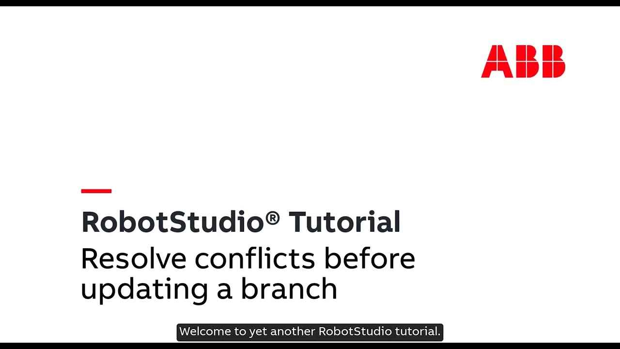 RobotStudio Cloud Tutorial – Resolve conflicts before updating