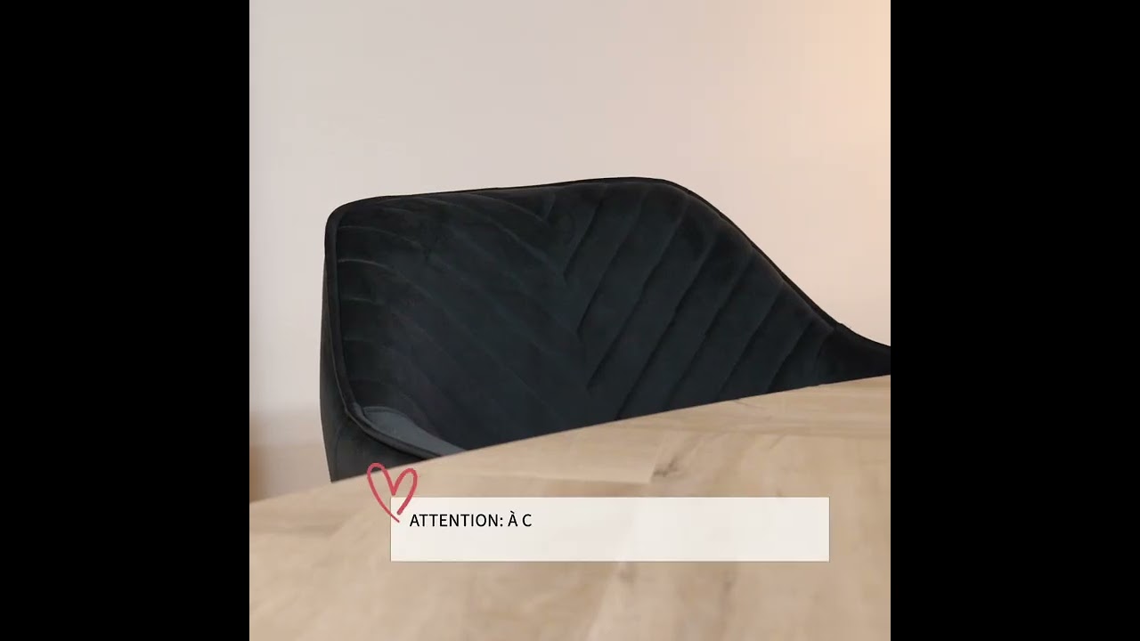 Chaise de salle à manger Fiona en velours vert foncé