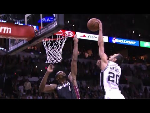 Manu Ginobili dunk and step-back three pointer vs. Heat