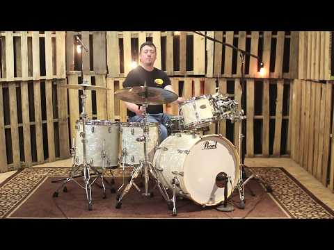 Pearl Session Studio Select Nicotine White Marine Pearl Drum Set - 22, 10, 12, 14, 16