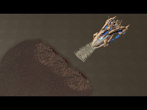 REAL Size CARRIER vs 5000 MARINES - StarCraft 2 MASSIVE Battle