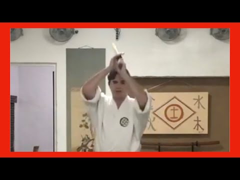 Sensei Koichi Tohei's katana kata happo giri routine