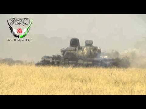 استهداف اللواء 52 ميكا بقذائف الدبابات تمهيدا لإقتحامه من قبل فرقة شباب السنة