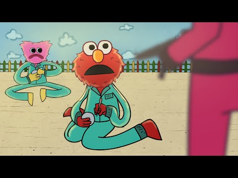 Squid Game VS Poppy Playtime - Kissy Missy & Huggy Elmo (Poppy Playtime Animation)