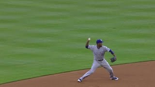 KC@DET: Escobar snags Miggy&#39;s liner, turns two