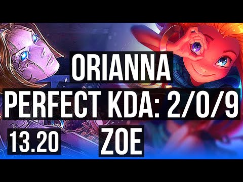 ORIANNA vs ZOE (MID) | 2/0/9, 1.0M mastery, 300+ games | KR Master | 13.20