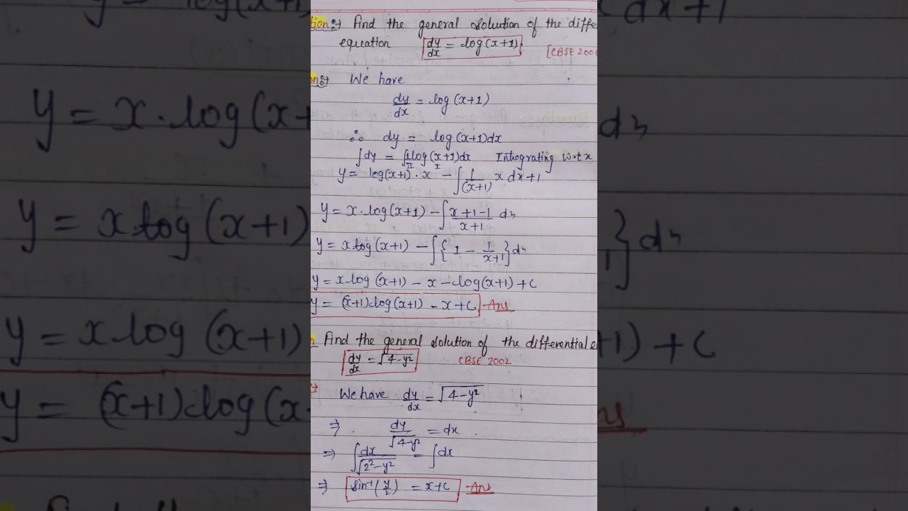 Solution of differential equation with variable separable