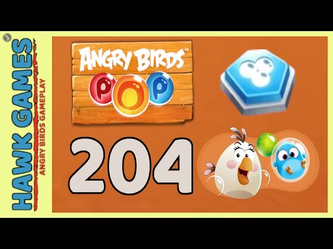 Angry Birds Stella POP Bubble Shooter Level 204 - Walkthrough, No Boosters