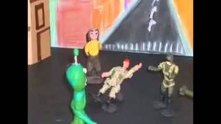 Animacion: alien y selva