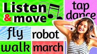 LISTEN and MOVE - (musical statues, freeze, brain breaks & drama)
