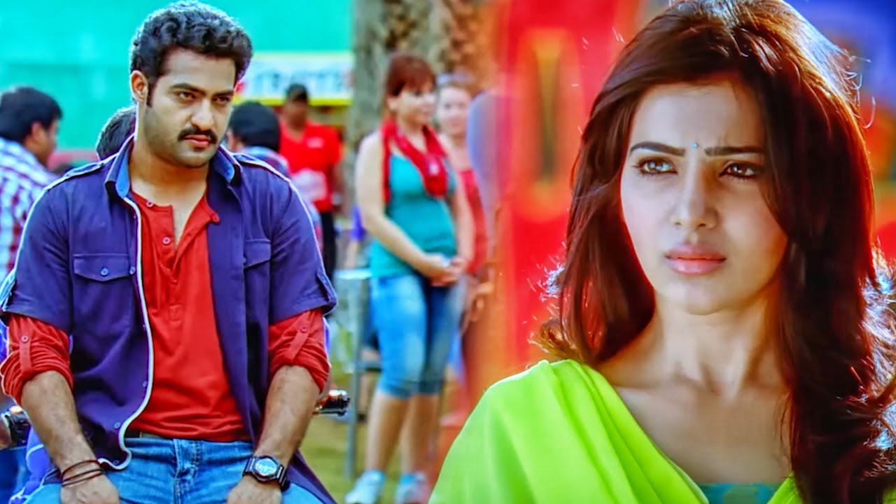 Jr. NTR सामंथा को घूर रहा है बाइक पर बैठ कर