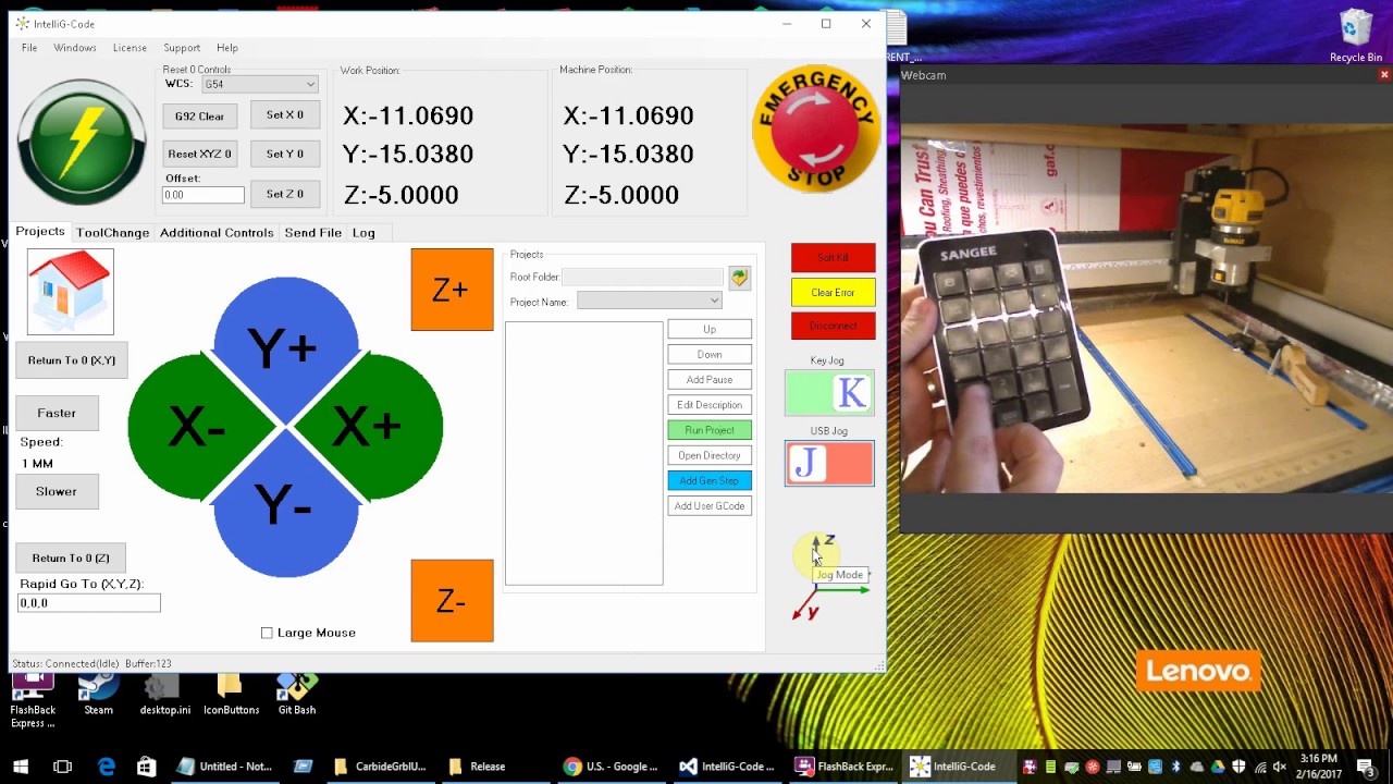 GRBL Controller software IntelliG-Code Intro