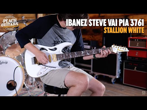 No Talking...Just Tones | Ibanez Steve Vai PIA 3761 Stallion White