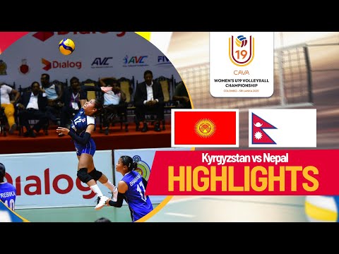 HIGHLIGHTS | Kyrgyzstan vs Nepal | CAVA Women's U19 Volleyball Championship