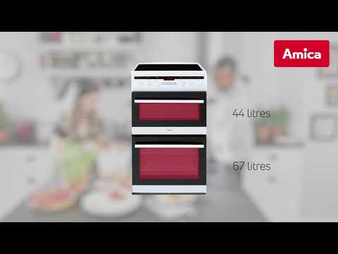 AFC5550WH Freestanding Electric Double Oven With Ceramic Hob