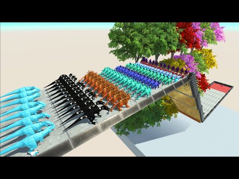 Colors Run To Get a Red Pig #24 - Animal Revolt Battle Simulator