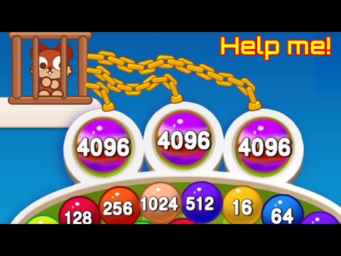 Ball Pop 2048 - pop it 2048 help the enemy cat - Merge Ball 2048 Gameplay Mobile Android, iOS