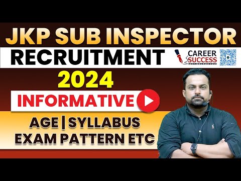 Jkp Sub Inspector Recruitment 2024 | Informative video | Full details | 700+Vacancies
