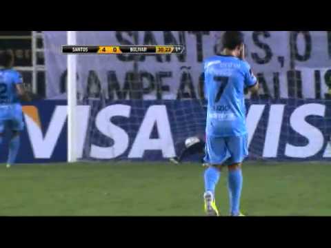Santos 8 x 0 Bolivar Libertadores 10 05 2012 Todos os Gols, Ganso faz GOLAÇOOOO, Neymar dá Show.