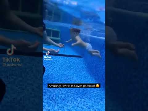 Amazing! How is this even possible!! 🥰#babyswimming #activebaby #cutebaby