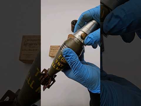 USA Army WWII 60mm M49 High Explosive MORTAR ammo & M52 Fuze Disassembly #military #bullet #unboxing