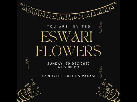 ESWARI FLOWER INVITATION