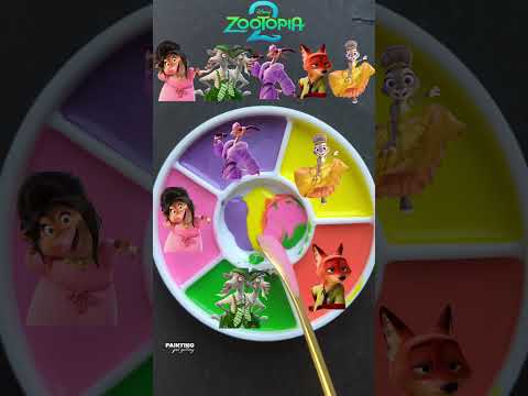 Zootopia 2 characters colour mixing Part 14 #zootopia #satisfying #art #colourmixing