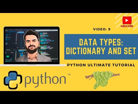 Data Types In Python Dictionary And Set Video 9 Python For Data Analysis Full Tutorial