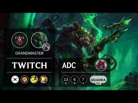 Twitch ADC vs Xayah - KR Grandmaster Patch 9.14