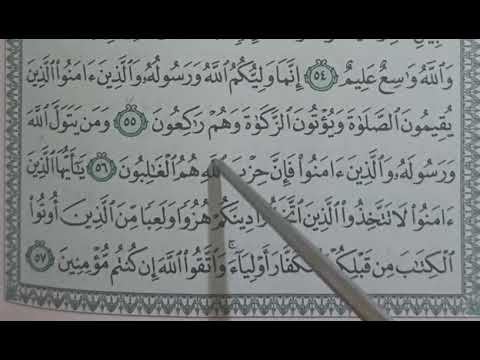 Belajar Ngaji QS Al Maaidah (5) ayat 55-57