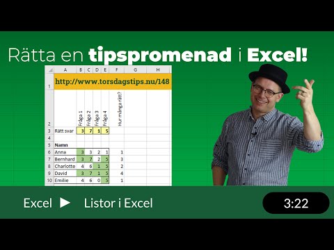 Rätta provet/tentan/tipspromenaden enkelt i Excel!