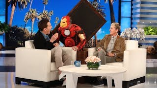 Benedict Cumberbatch Gets a Scare from 'Iron Man'