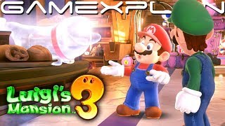 Polterpup Steals Mario's Cake! Checking into Luigi's Mansion 3 Hotel (Lobby Gameplay)