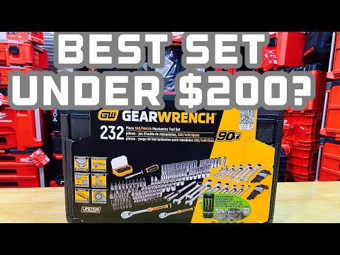 All Of This For $200!!! GearWrench 232 Piece Mechanics Tool Set - Unboxing And Review.