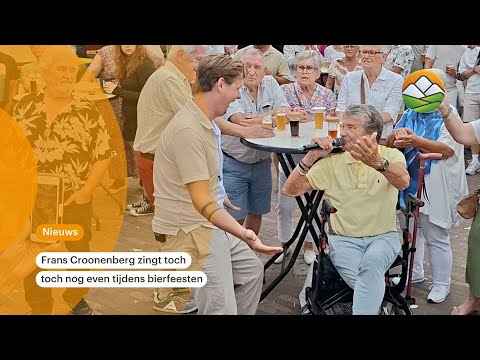 Frans Croonenberg zingt toch nog even tijdens bierfeesten