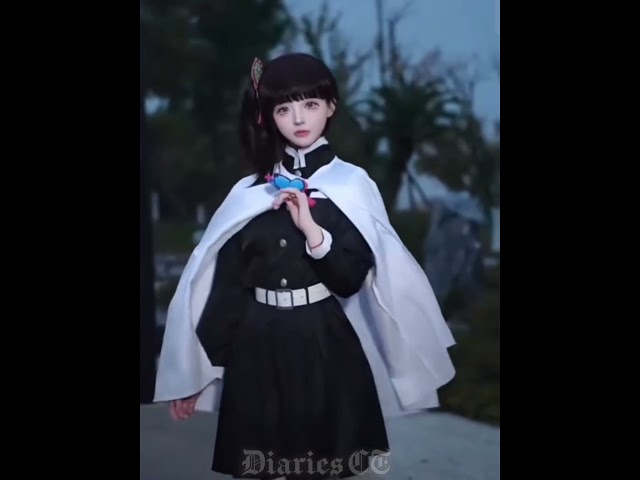 Vídeo relacionado con Satdflie Demon Slayer Cosplay Disfraz Kimono Robe Traje con Cinturón Completo Uniforme Conjunto Unisex Navidad Halloween Disfraz Anime Fans Regalo, Kochou Kanae, Tamaño 150