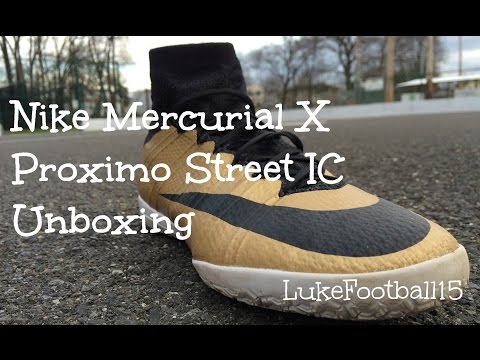 Nike Mercurial X Proximo Street IC Unboxing | Metallic Gold/Black-Challenge Red | LukeFootball15