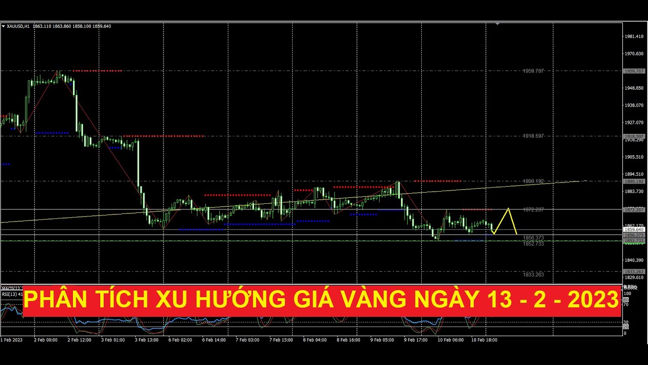 Video phân tích giá vàng ngày 13/2/2023
