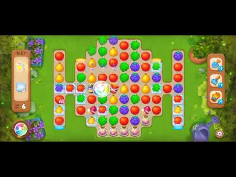 Gardenscapes Level 1857 [No booster] #androidgameplay #powerseekers #gardenscapesgame #tranding