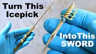 I Turn Jimmy Diresta&#39;s Ice pick into a Miniature SWORD
