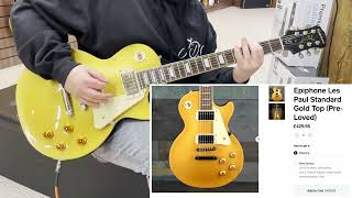 Video thumbnail for Epiphone Les Paul Gold Top VS Vintage V100 Gold Top Guitar OFF! by JDS Music