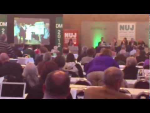 Wikileaks & Julian Assange Late Notice Motion NUJ DM 2012 Newcastle
