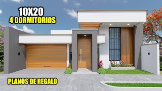 MODERNA CASA 10X20 -- CUATRO DORMITORIOS (RVL CASAS 2025)