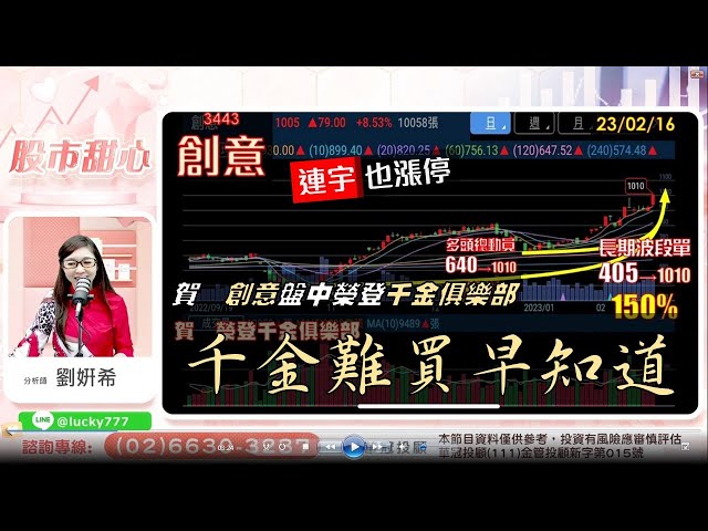 02/16【甜心盤後影音】千金難買早知道